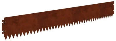 Image de vidaXL Bordure de pelouse, 10 pièces, 103 x 15 cm, acier rouillé