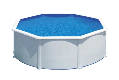 Produktbild von Gre Stahlwandpool in weiß KIT350QGRE, rund, Ø350 x 120 cm