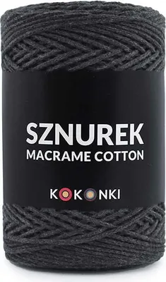 Produktbild von Makramee Baumwollgarn Kokonki 2mm 200m Graphit