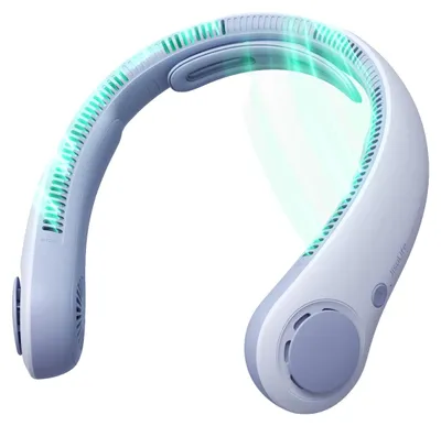 Produktbild von Nackenventilator, freihändiges Design, 5 Geschwindigkeitsstufen, Blau