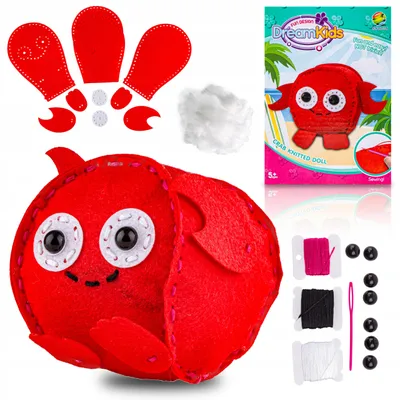 Image de DK Kit Couture Mascotte Crabe DIY Jouet Créatif Enfant