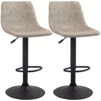 Immagine prodotto di Sgabello da bar - Sgabello da cucina - Sgabello da bistrot - Sedia da cucina - Set di 2 sgabelli da bar - Altezza regolabile