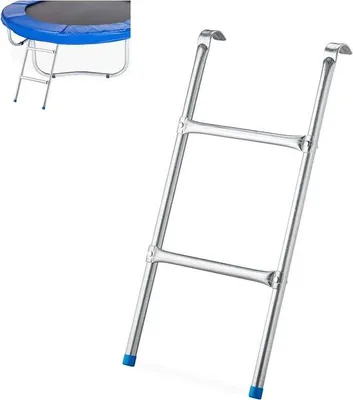 Productafbeelding van Famanu trampoline trap met 2 treden - zilver