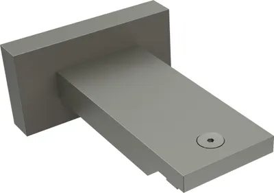 Immagine prodotto di Staffa Interdeco con interasse 8 cm / staffa a parete per bastoni per tende 20 x 20 mm, argento satinato a 1 binario, tipo Quadline