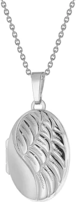 trendor 75772 Damen-Kette mit Flügel-Medaillon Silber 925 1