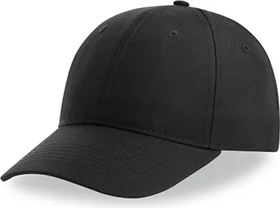Produktbild von Atlantis RECS | Recy Six Cap Baseballkappe recycelter Polyester - Farbe: Black - Größe: One Size