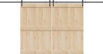 Image de vidaXL Kit de ferrures pour portes coulissantes 427 cm acier noir