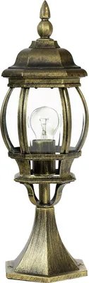 Produktbild von Rustikale Sockelleuchte außen 50 cm E27 in Gold Aluminium BREST Outdoor Stehlampe Wegeleuchte Garten Beleuchtung
