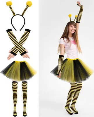 Bienen-Haarreif Mit Gelben Bommeln – Für Kostüm, Fasching, Mottoparty (Einheitsgröße)