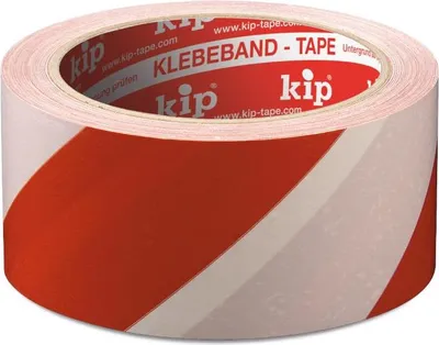 Produktbild von KIP 339 PVC-Warnband rot/weiß 50mm x 66m (36 Rollen) - 339-53