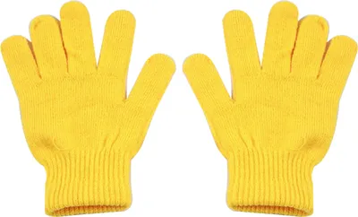 Produktbild von Handschuhe Solide Farbe Multi-Use Acryl Uni Full Finger Warme Fäustlinge für den Winter - (gelb)
