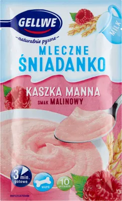 Obrázek produktu pro Gellwe Mleczne Śniadanko Kaszka Manna Himbeergeschmack 50 G