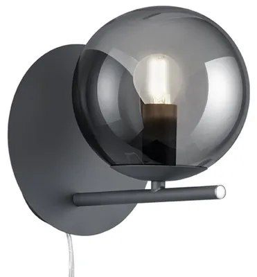 Immagine prodotto di Applique PURE antracite-affumicata 1xE14x28W vetro, dimensioni: 20,6x18x18 cm IP20 Trio