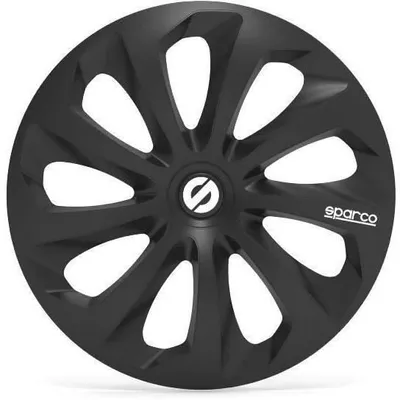 Produktbild von Sparco 4er Set 14" Zoll Radzierblenden Auto Radkappe Sicily SPC1470BK schwarz