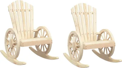 Produktbild von vidaXL Adirondack-Schaukelstühle 2 Stk. Massivholz Tanne