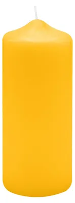 Produktbild von Spitzkopf Stumpen Kerzen Goldgelb 15 x Ø 5 cm, 12 Stück