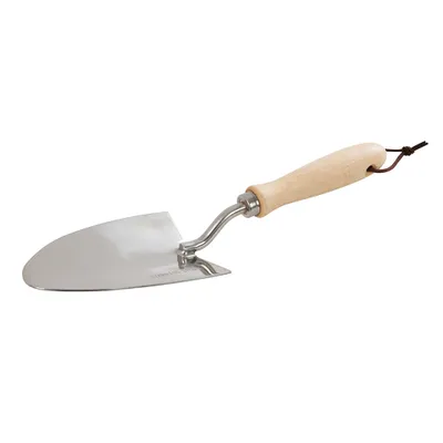 Produktbild von Edelstahl Handspaten 270 mm mit Holzgriff