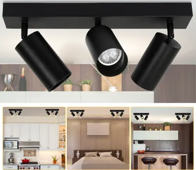 Produktbild von Yakimz Deckenleuchte Deckenleuchten LED Deckenstrahler silber Decken-Strahler Drehbar Flur 3-flammig