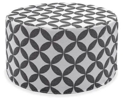 Produktbild von H.O.C.K. Luna Outdoor Hocker rund Pouf ø60x40cm schwarz