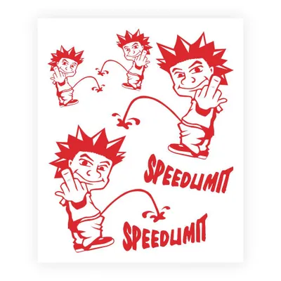 Obrázok produktu pre Nálepka Speed Limit Red 14 x 16 cm