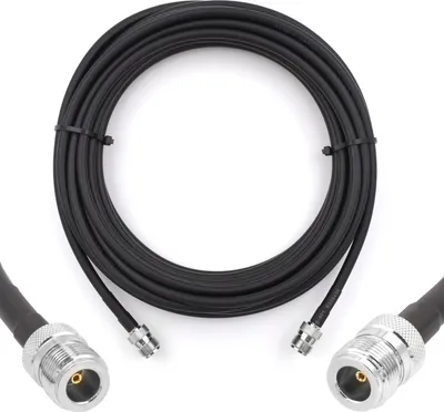 Produktbild von N Buchse auf N Buchse Koaxialkabel 5m — 50ohm 5D-FB Ø7.5mm Verlängerung Ultra Low Loss antennenkabel — WiFi RF Antenne GSM 3G 4G LTE 5G Router Signalverstärker Lora Ham CB Funk