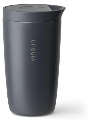 Produktbild von Thermobecher Edelstahl 350ml Deckel Kaffee Becher isoliert Travel Mug Tee Vinsun