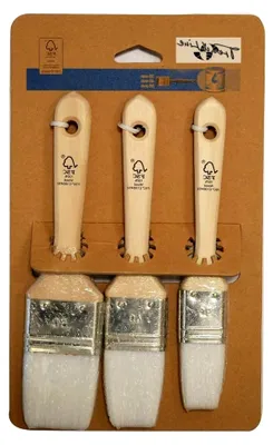 Produktbild von Acryl-Pinselset 3 TLG Lackierpinsel Flachpinsel Pinselsatz