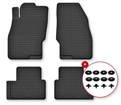 Produktbild von Gummi-Fußmatten für Alfa Romeo Mito 2008-2019 (Schrägheck) – 4-tlg, Schwarz, Semi-Universal, angepasst – Wielganizator Semi-Universal