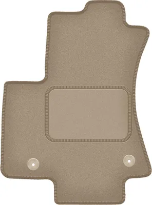 Produktbild von Fahrerfußmatte Velours beige passend für OPel Zafira A (1999-2005, Minivan 7 Sitze) – mit Befestigungen – passgenau