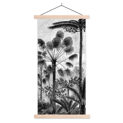 Produktbild von MuchoWow® Textilposter Design - Bäume - Natur - Pflanzen - Botanisch 60x120 cm mit holzfarbenen Rahmen - Holz