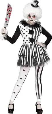Produktbild von Clown Pantomimin - Faschingskostüm Damen Karneval Größe: S-M