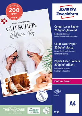 Obrázok produktu pre PAP Avery Zweckform Premium Laser Fotopapier 2-seiti