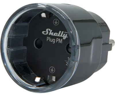 Produktbild von SHELLY WLAN-Steckdose Plug PM Gen3, schwarz
