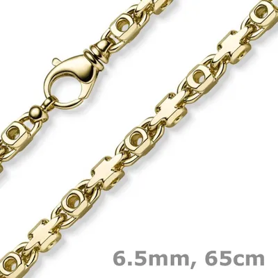 Produktbild von 6,5mm Monte Carlo Kette Halskette aus 585 Gold Gelbgold massiv 65cm
