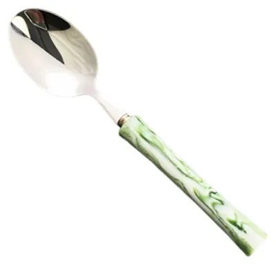 Produktbild von Besteckset aus Edelstahl 304 mit Griff, Messer, Gabel und Löffel, elegantes westliches Besteck, spülmaschinenfest, für Zuhause und Restaurant
