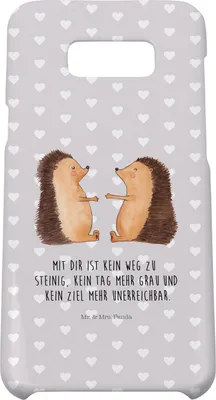 Produktbild von Mr. & Mrs. Panda Samsung Galaxy S8 plus Handyhülle  Igel Liebe - Grau Pastell - Geschenk, Handy, Hochzeitstag, Freundin, Cover, Verheiratet, Hülle, Case, Hochzeit