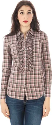 Produktbild von FRED PERRY DAMEN LANGARMHEMD ROSA : Farbe - Rosa, Größe - S Größe: S Farbe: Rosa