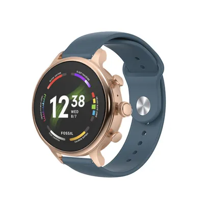 Produktbild von Strap-it Fossil Gen 6 (42mm) Sportarmband (Grau-Blau)