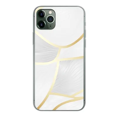 Produktbild von MuchoWow® Handyhülle Schutzhülle Hülle für iPhone 11 Pro Max Abstraktes Muster mit goldenen Linien Silikon Softcase Handy Hülle - Schutz