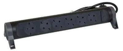 Obrázek produktu pro Legrand oton zsuvkov lita 6x zsuvka, 3m kabel ern 694540