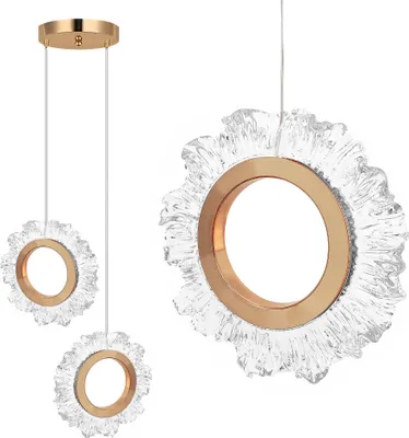 Zdjęcie produktu dla Lampa Sufitowa Wisząca Led Lhj103-2Cp Złota