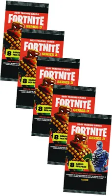 Produktbild von Panini Fortnite Karten Serie 3 (2022) - Fortnite Trading Cards Sammelkarten - 5 Booster