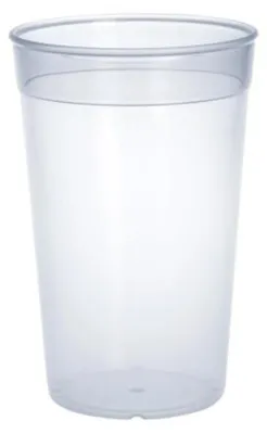 Produktbild von Kunststoff Mehrweg-Becher transparent 0,2l - 0,5l PP wiederverwendbar stapelbar, Variante:Eichung bei 0.5