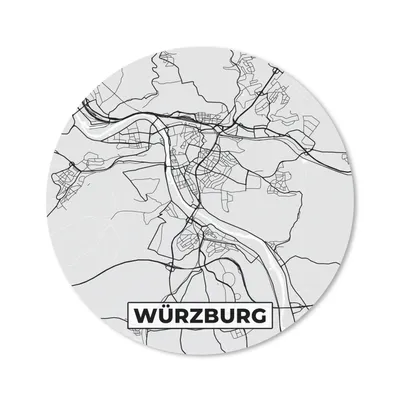 Produktbild von MuchoWow® Mauspad Mousepad Deutschland - Stadtplan - Würzburg - Karte 50x50 cm - Mousepads - Maus Mat - Pad - Mausunterlage - Vinyl