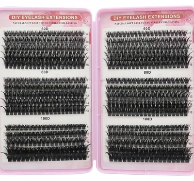 Produktbild von Wimpern Extensions Set 576 Stück 60-100D Curl Künstliche Wimpern für Wimpernverlängerung DIY