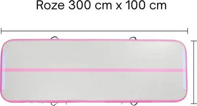 Produktbild von Famanu Turnmat 3 Meter - Rosa - L - Aufblasbar - Faltbar
