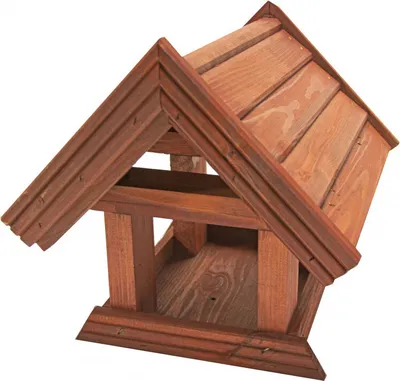 Immagine prodotto di 4iQ Mangiatoia per uccelli in legno massiccio GIL V 30x34x31 cm