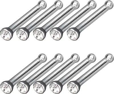 Produktbild von viva-adorno 10er Set Kristall Klar Set Nasen Piercing 0,8mm Zirkonia Kristall Nasen Stecker Z240b
