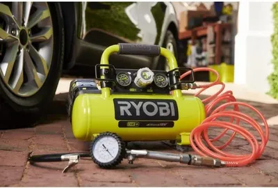 Image de Compresseur à cuve RYOBI 18V ONE+, 3,8 L, 0,6 CV, 8 bars, R18AC-0