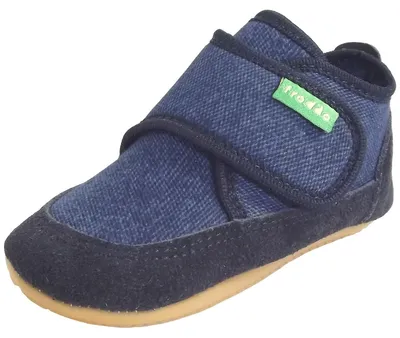 Produktbild von Froddo Prewalkers Suede & Wool Baby Erste Hausschuhe Dunkelblau (Dark Blue), G1170001-1 - Gr. 19